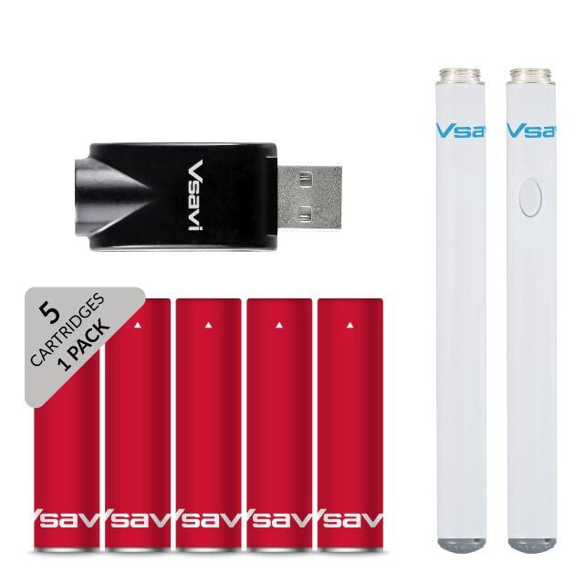 Vsavi Starter Kit Vape Bundle With Prefilled Red Cartridges